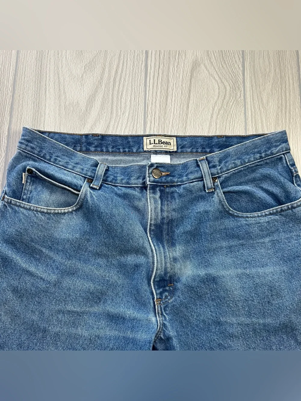 L.L. Beans Jeans Men’s 37X29 Blue Denim Classic Fit Straight Leg 100% Cotton